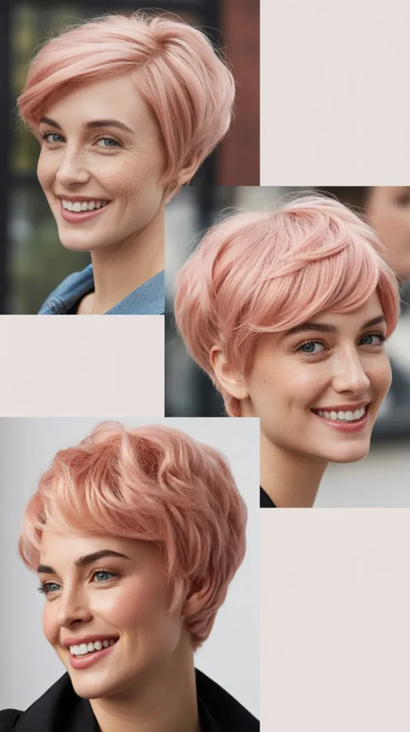 Short Pink Pixie Bob Wig