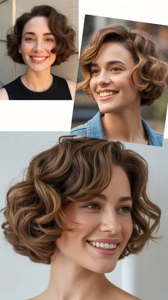 Soft Curled Short Bob
