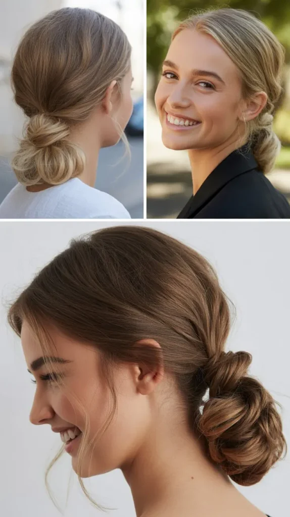 Elegant Twisted Low Ponytail
