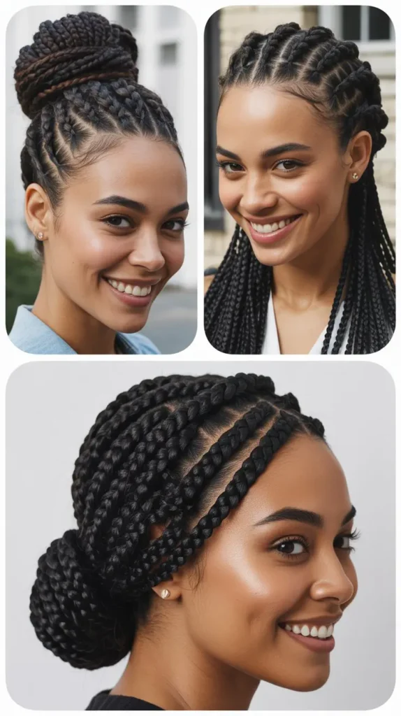  Box Braid Updo