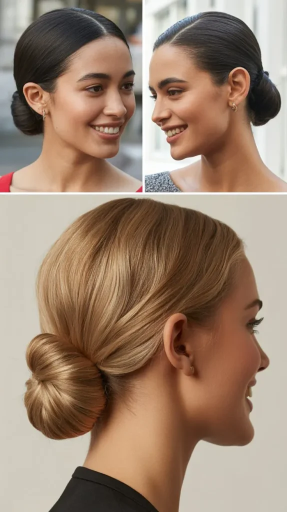 Classic Low Bun for Short Hair