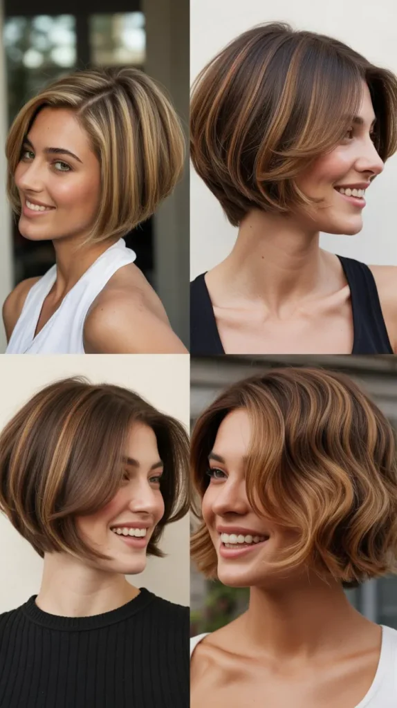  Graduated Stacked Bob Wedge