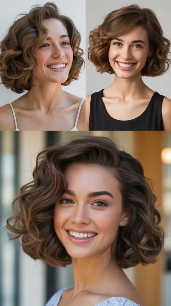 Textured Lob with Curls
