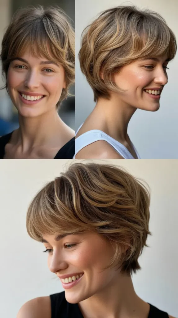 Feather-Light Fringe with Swept Crown