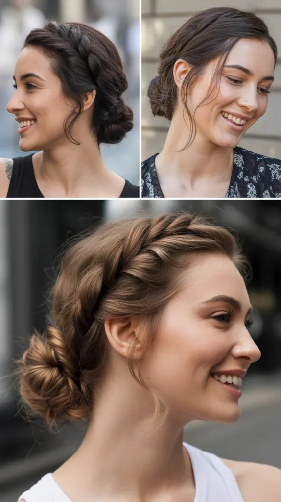 Twisted Side Bun for Short Hair