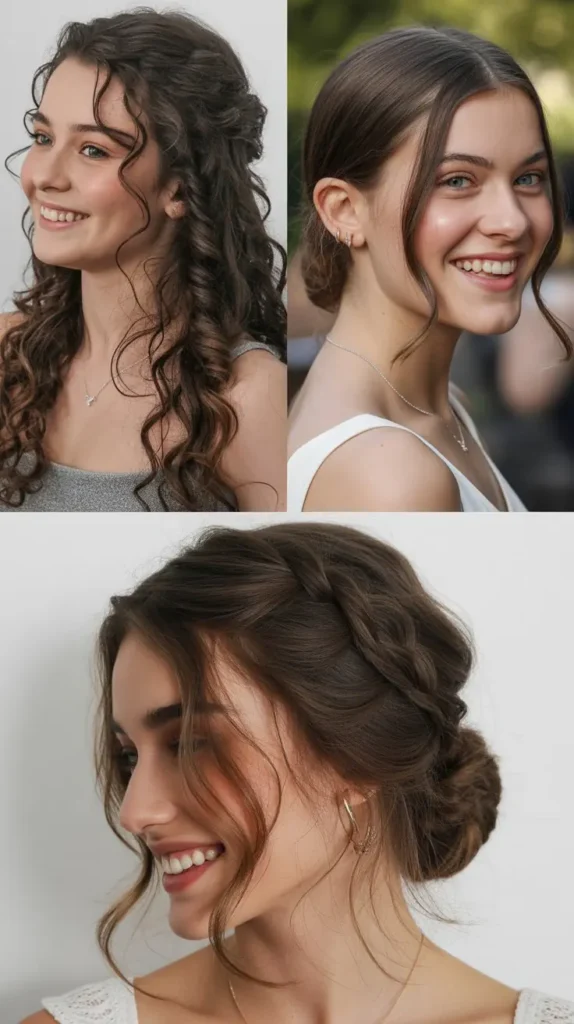 Half Up with Face-Framing Tendrils