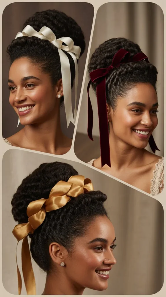 Ribbon-Wrapped Regency Updo