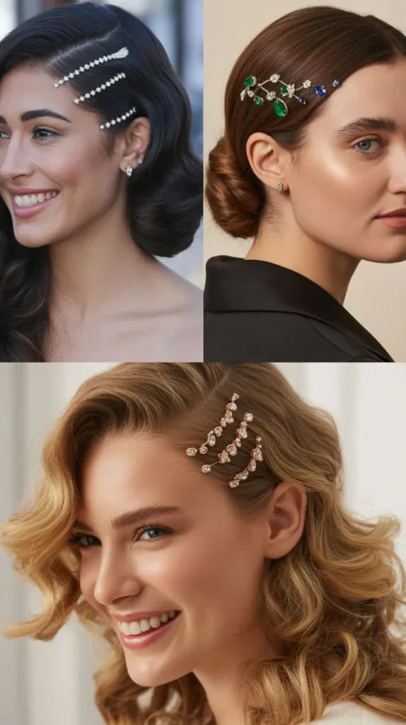 Jewel-Encrusted Side Part Styles