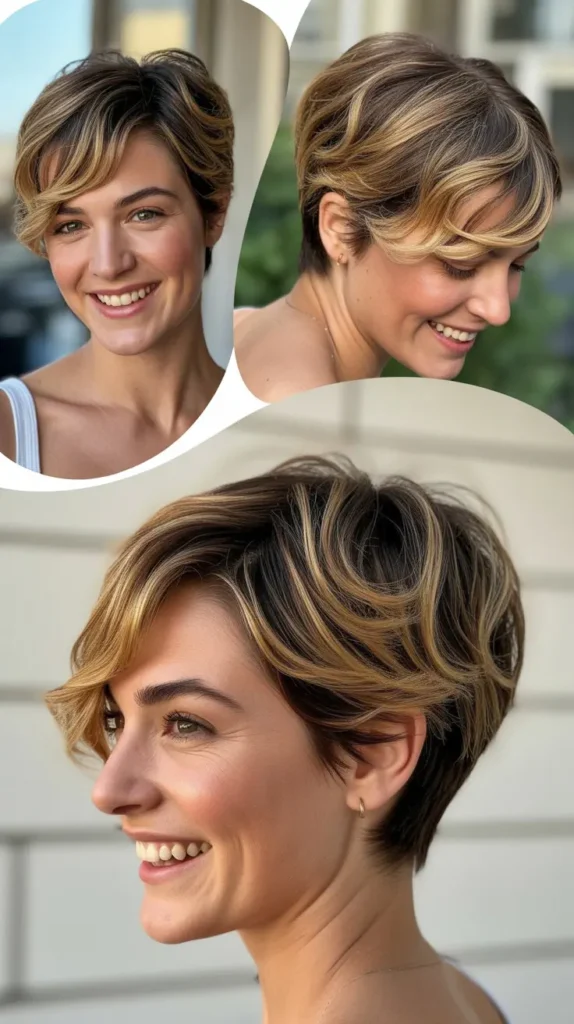 Golden Highlighted Wedge Pixie