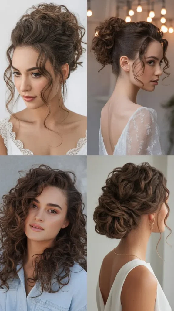 Curly Loose Updo