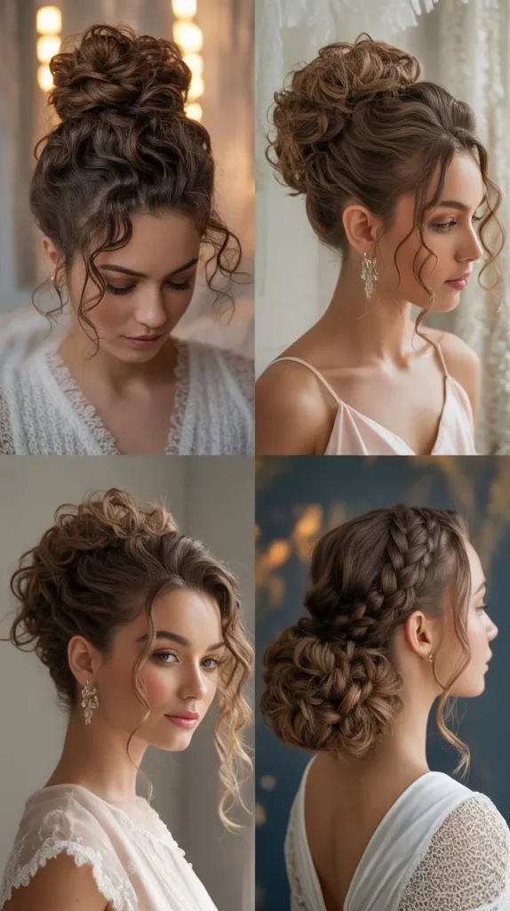 Curly Twisted Bun