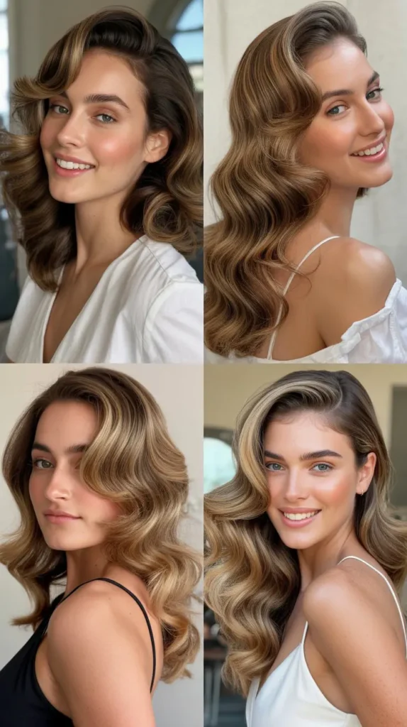 Glam Side-Swept Waves