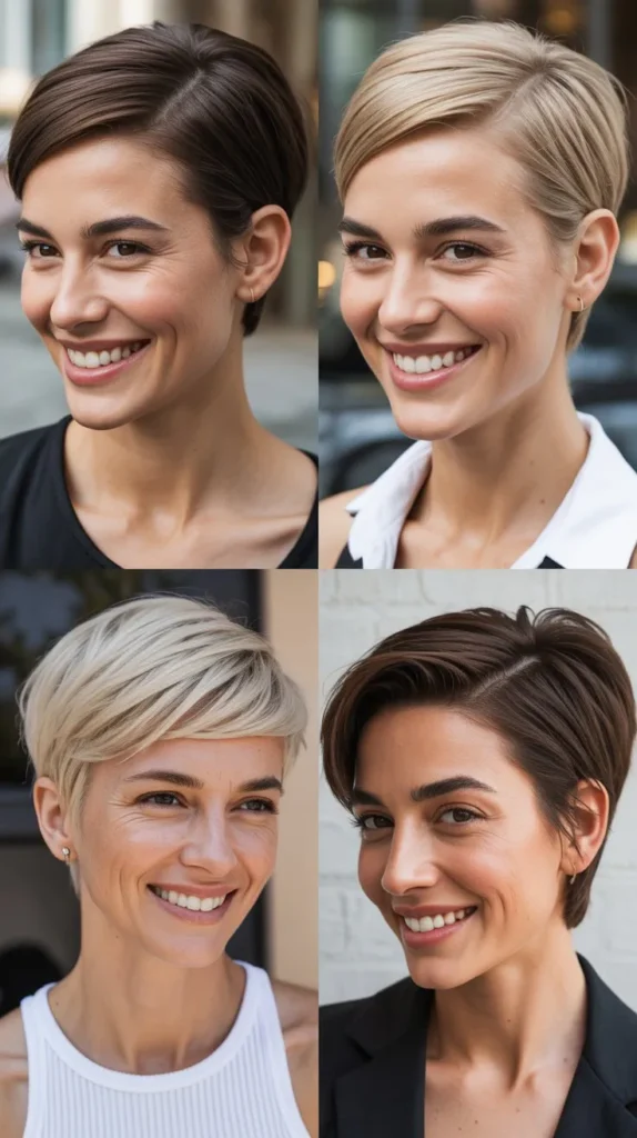 Sleek Side-Parted Pixie