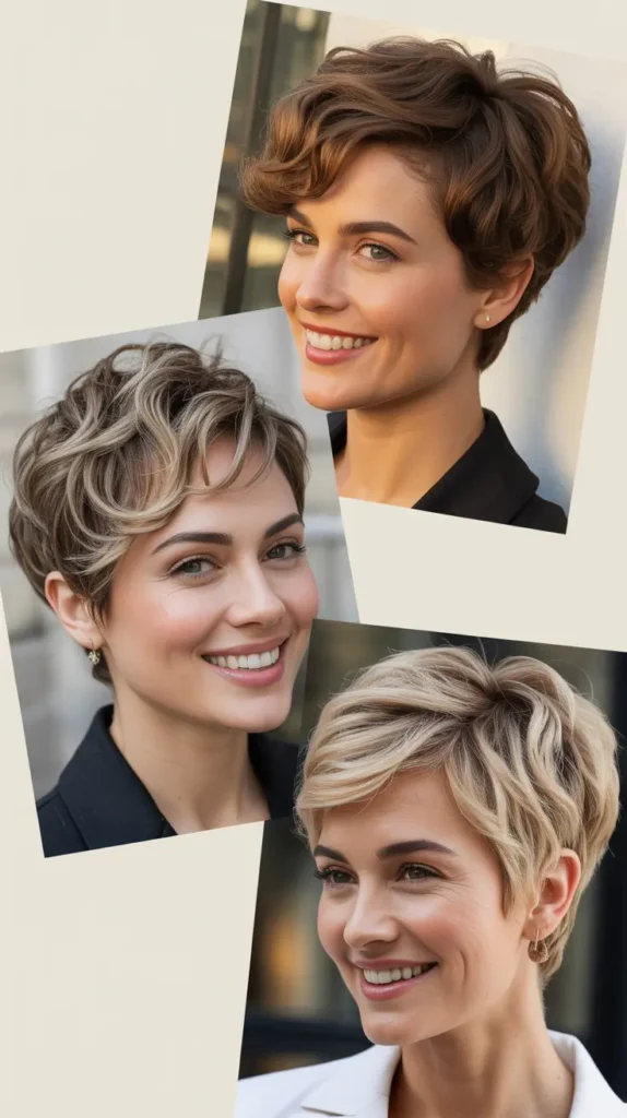 Soft Curled Wedge Pixie