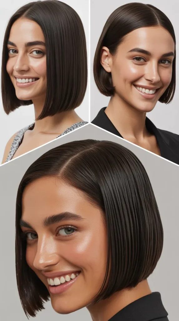 Sleek Wet Look Bob