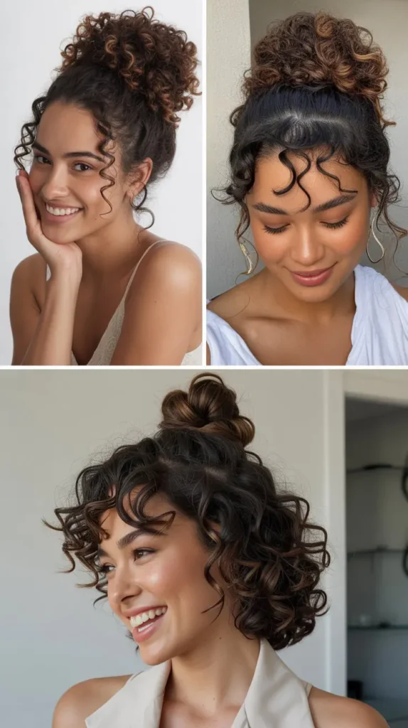  Curly Top Knot