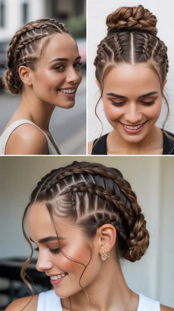 Double Dutch Braid Updo