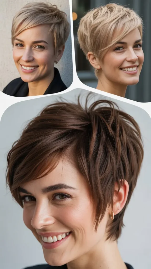 Layered Asymmetric Pixie Wedge