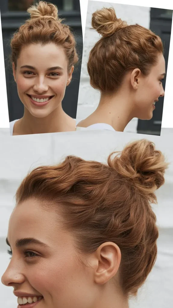 Textured Mini Bun Updo