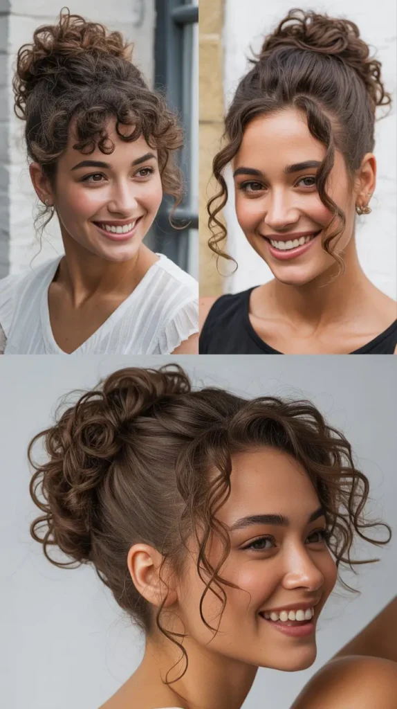 Curly French Tuck Bun