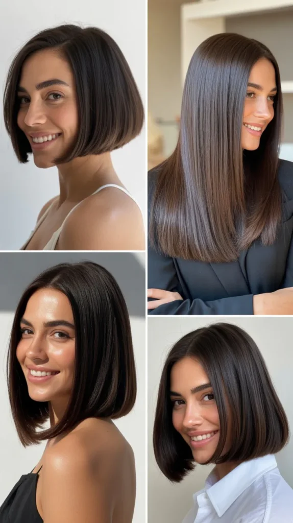 Chic Straight and Sleek Look
