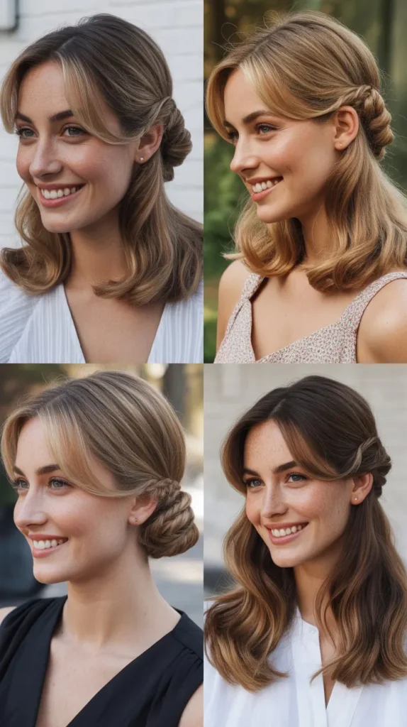 Vintage Chignon on a Long Bob