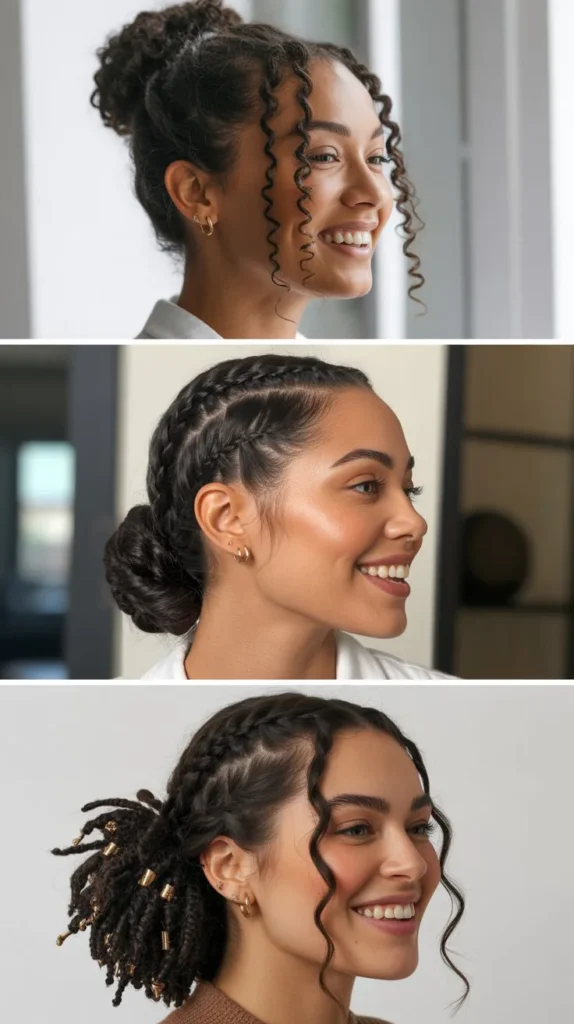Half-Up Braided Bun