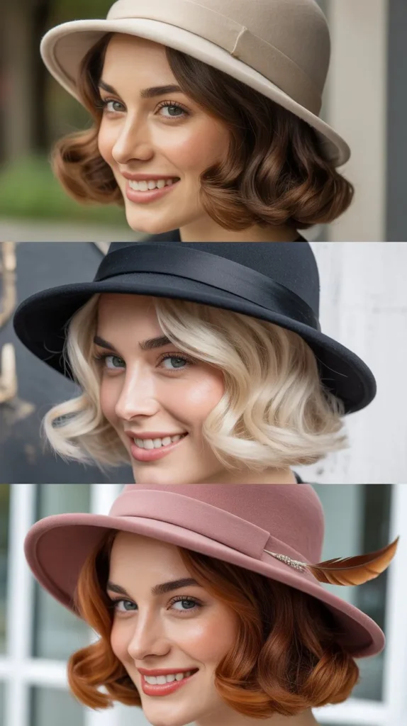 Soft Finger Waves with a Cloche Hat
