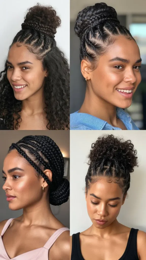 Half-Up Braided Bun