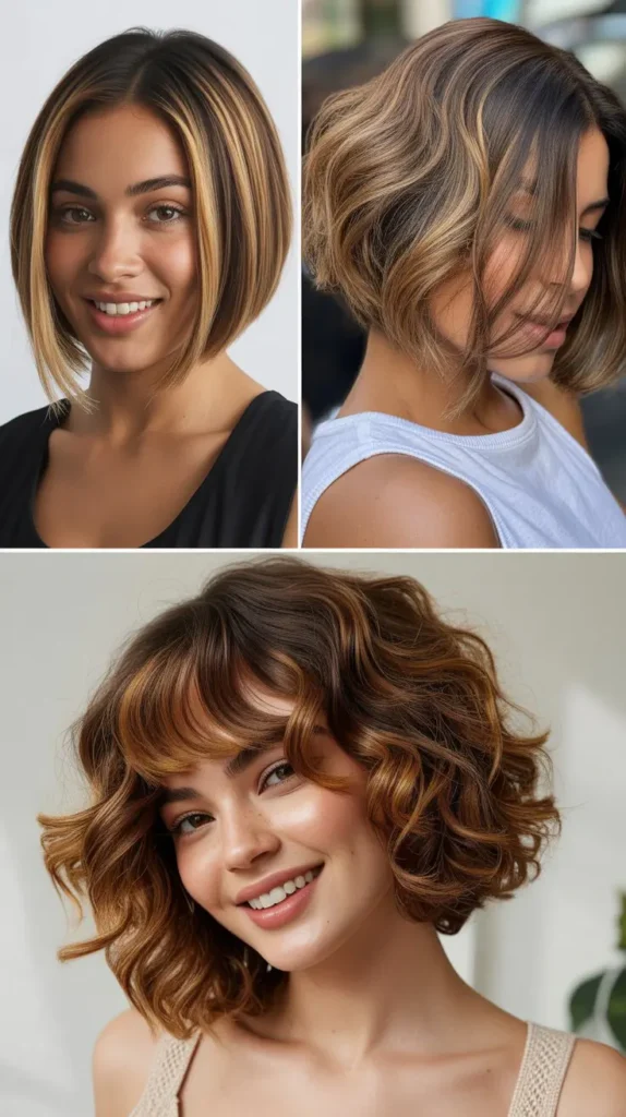 Angled Bob with Highlights