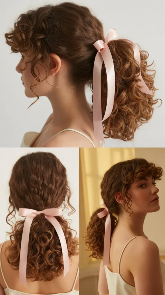 Curly Ribbon Ponytail
