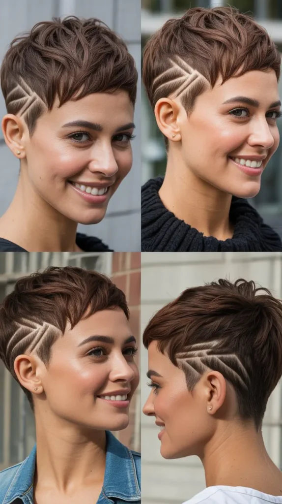 Pixie Wedge with Subtle Undercut Patterns
