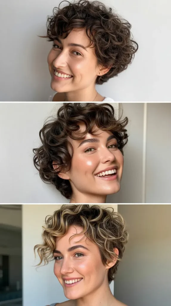 Messy Curly Pixie