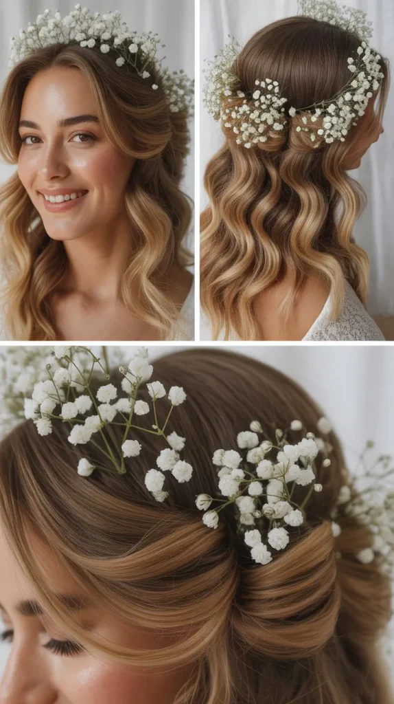 Boho Regency Waves with Baby's Breath
