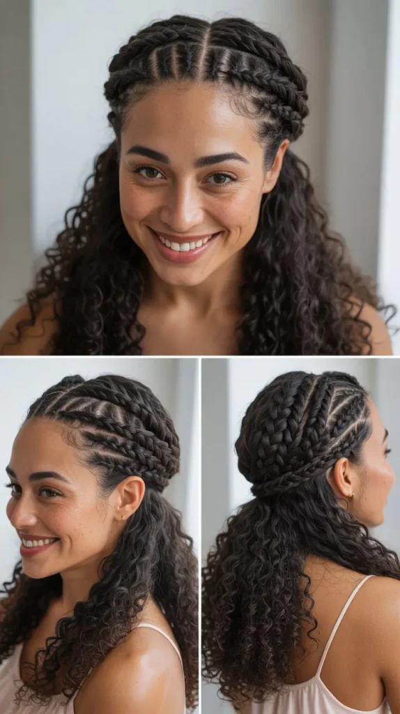 Crossover Braid Crown with Loose Lengths
