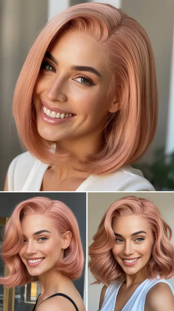 Rose Gold Bob Wig