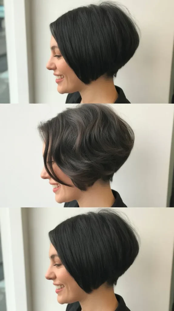  Short Stacked Bob with Sharp Wedge
