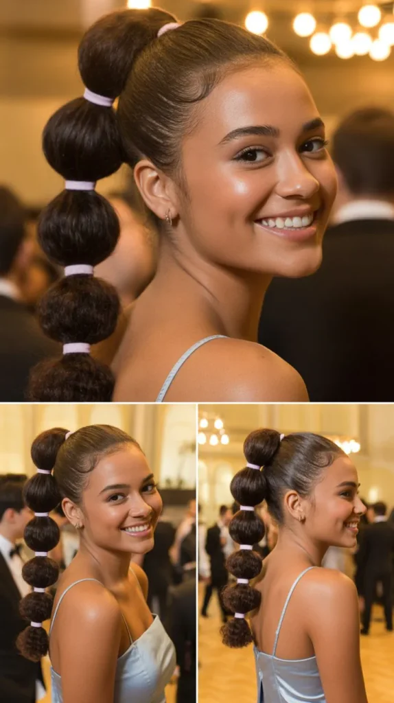 Bubble Ponytail Style