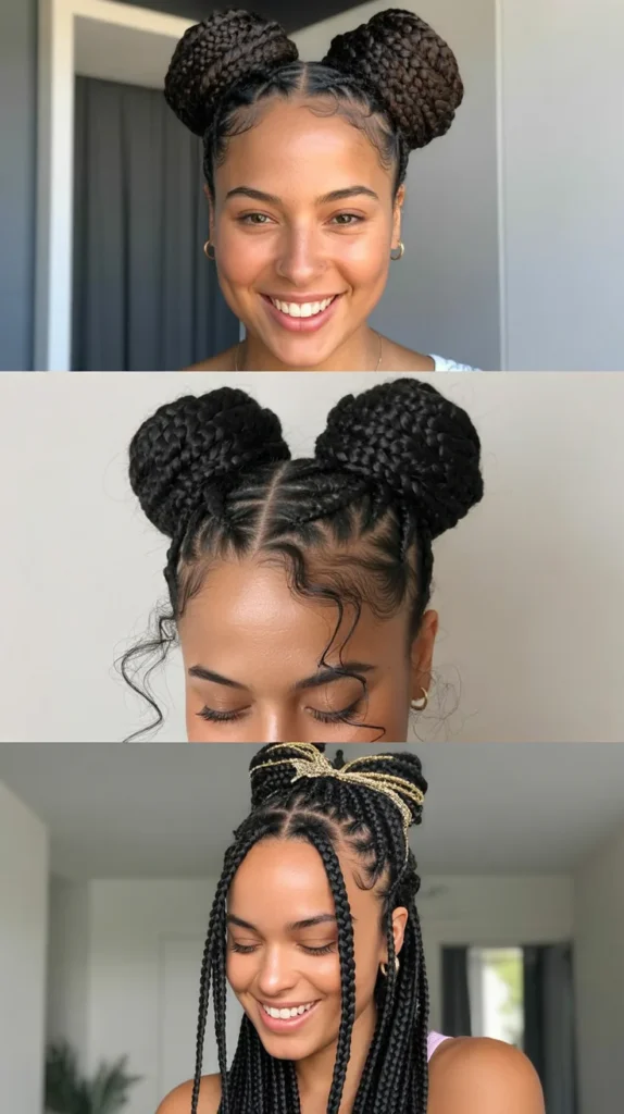 Braided Space Buns