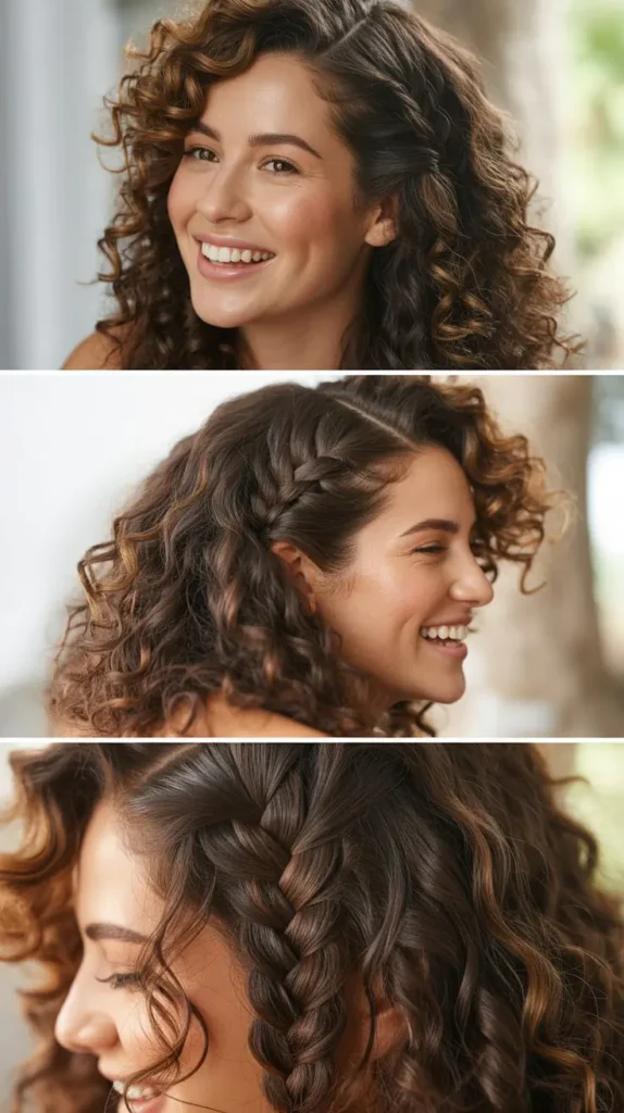 Curly Waterfall Braid