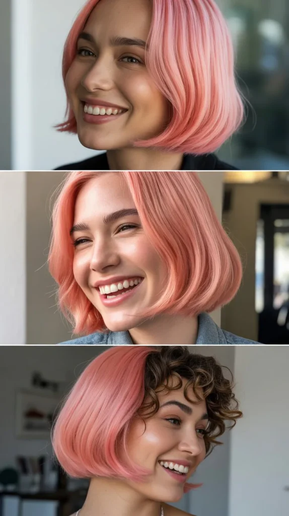 Strawberry Pink Bob Wig