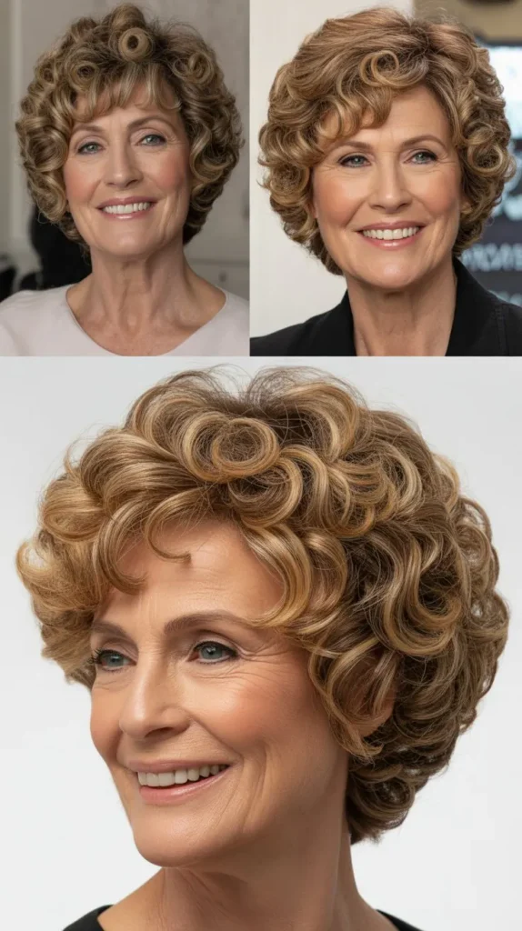  Curly Wedge with Highlights and Lowlights