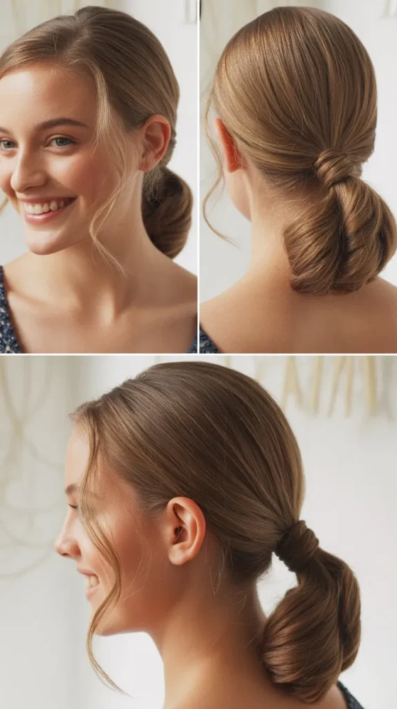  Low Twisted Ponytail
