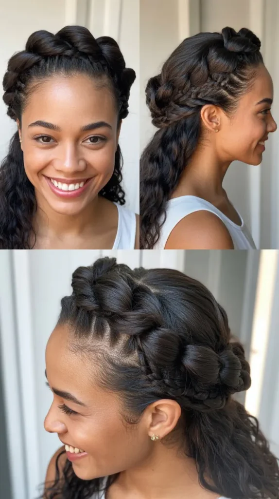 Half-Up Twisted Crown