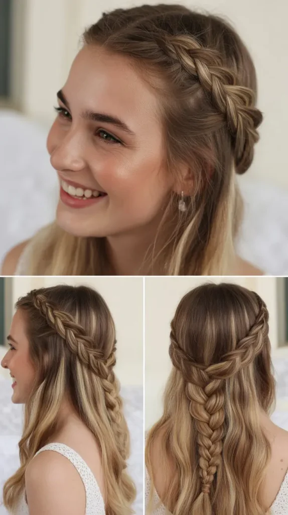  Half Up Fishtail Braid