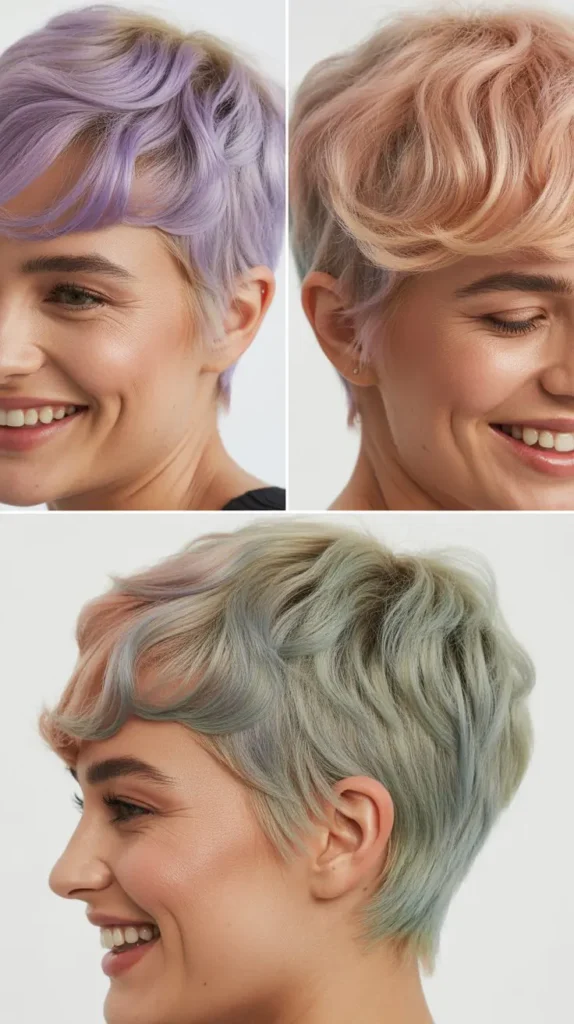 Pastel-Colored Pixie Wedge