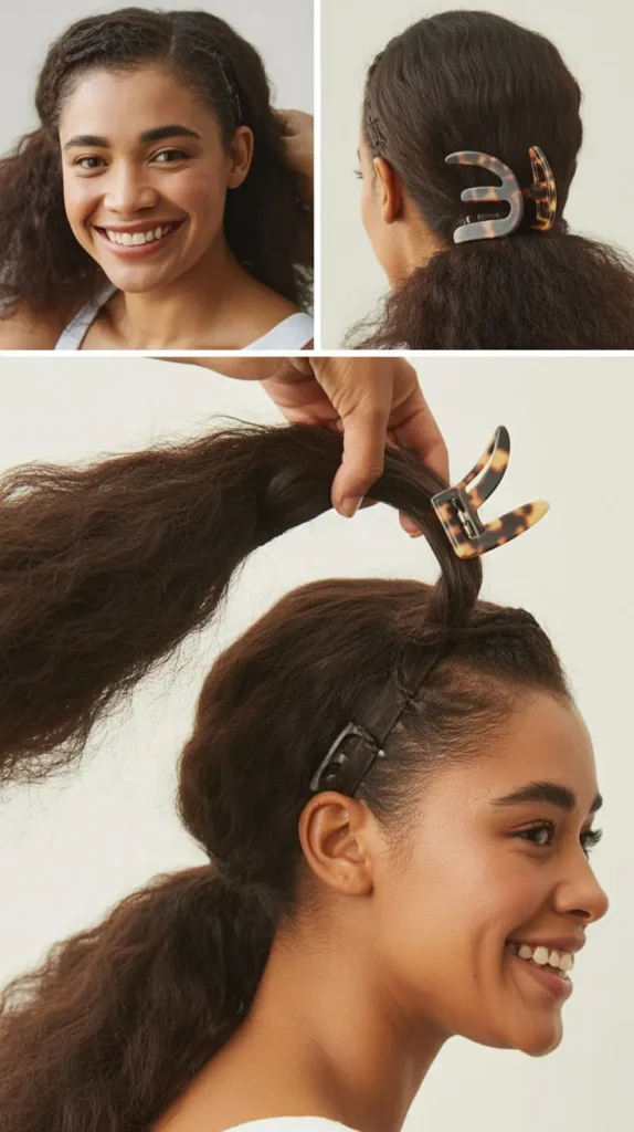 The Claw Clip Wrapped Ponytail