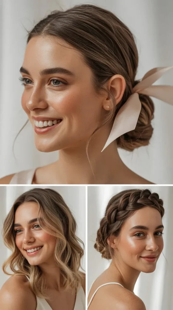 Twisted Side Bun with a Silk Ribbon Hat