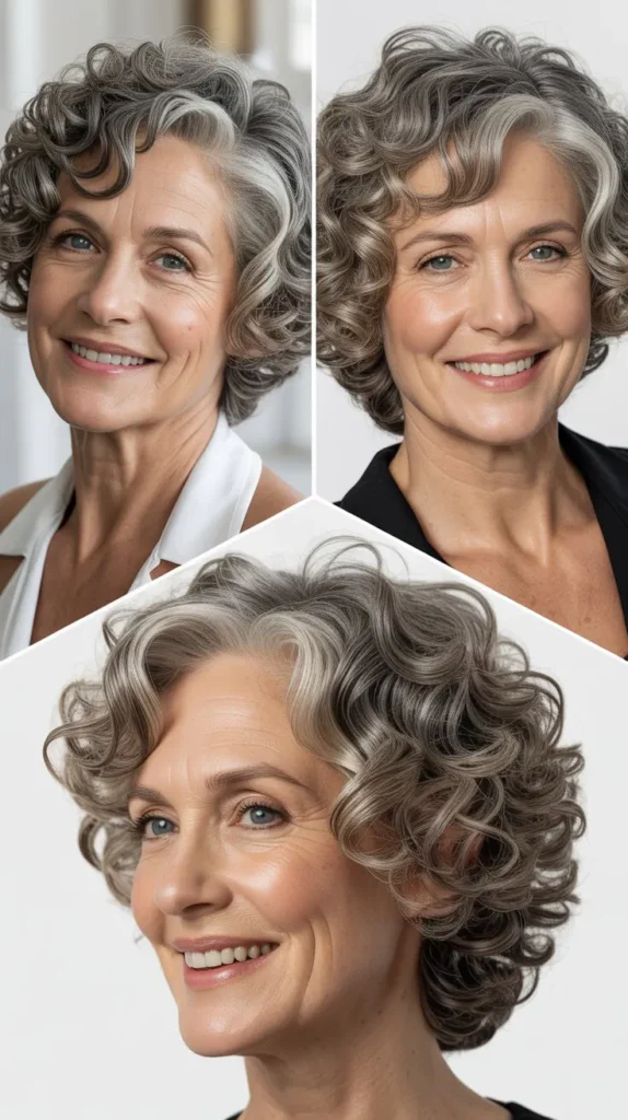  Curly Wedge with Face-Framing Layers