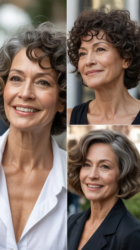 Curly Wedge with Side Part